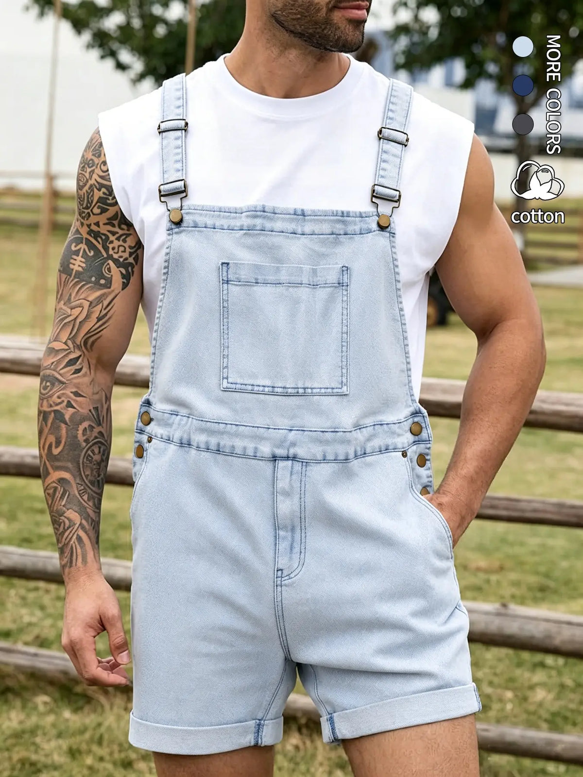 y2k vintage Classic style casual fashion jean Denim menswear men's Peto straight-cut jeans with suspenders Jumpsuit, pure color casual style, suitable for vacation wear, perfect gift for boyfriend or husband