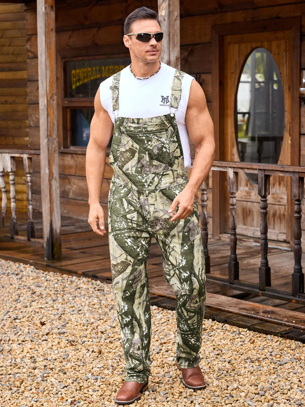 YUANBANG Stretchy Men's Camo Overalls Football Halloween Denim Camouflage Romper Fall Hunting Bib Turkey Season Gear Outdoor Fashion Pattern Coveralls Y2k Menswear Outfits Country Stuff Clothes Adjustable Straps Jumpsuit Winter Casual Pant Christmas Gifts