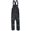 Men's Ergodyne N-Ferno 6471 Thermal Sleeveless Reflective Strips Bib Pants - Water-Repellent Nylon, Snap Closures, Full-Zip Legs, Elastic, Pockets, Removable PE Foam Knee/Shin Pads for Outdoor Work
