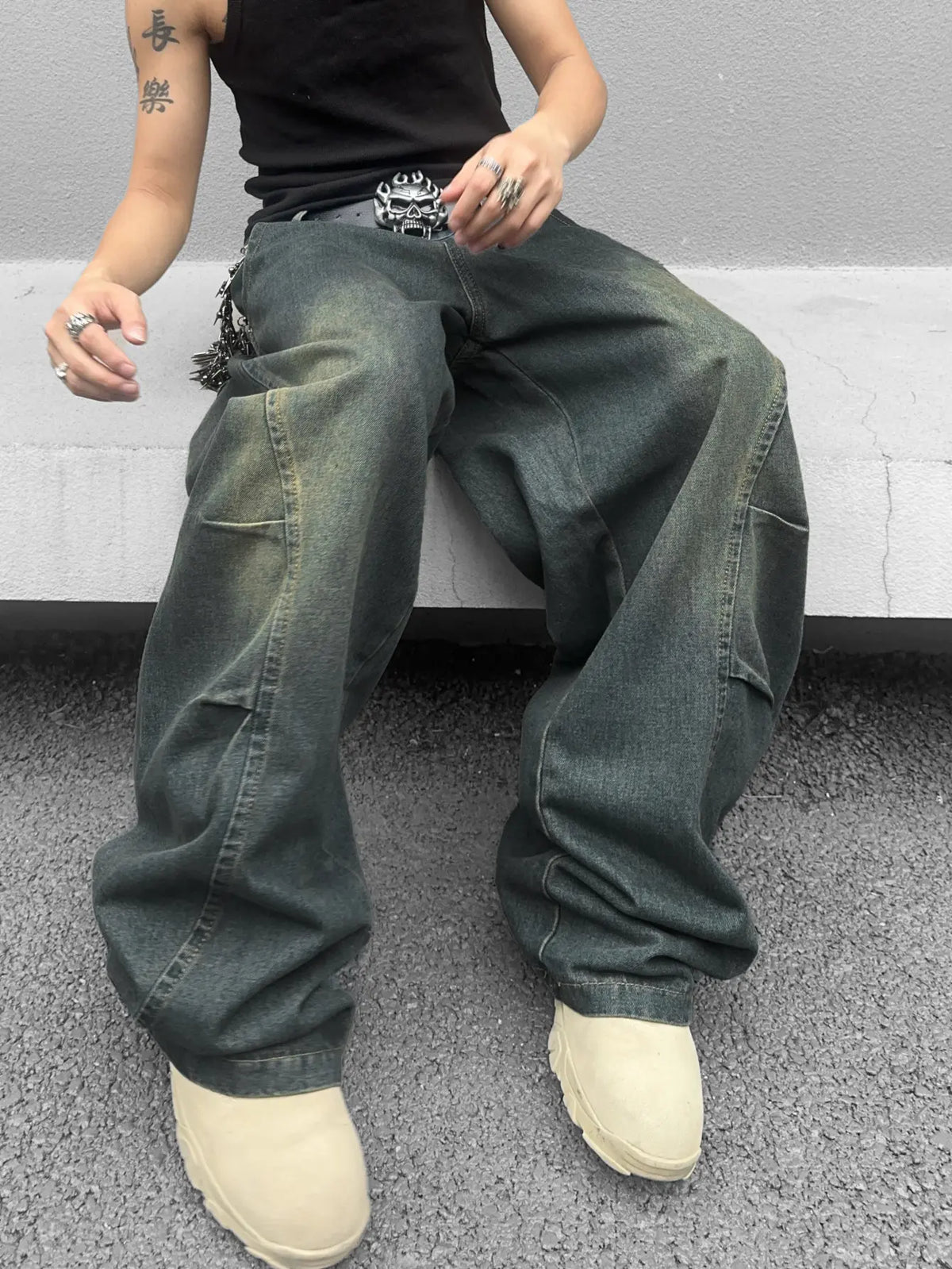 DealsForYouDays Wide Leg Jeans Spring To Summer Hip Hop Baggy Denim Pants Y2k Streetwear Jeans