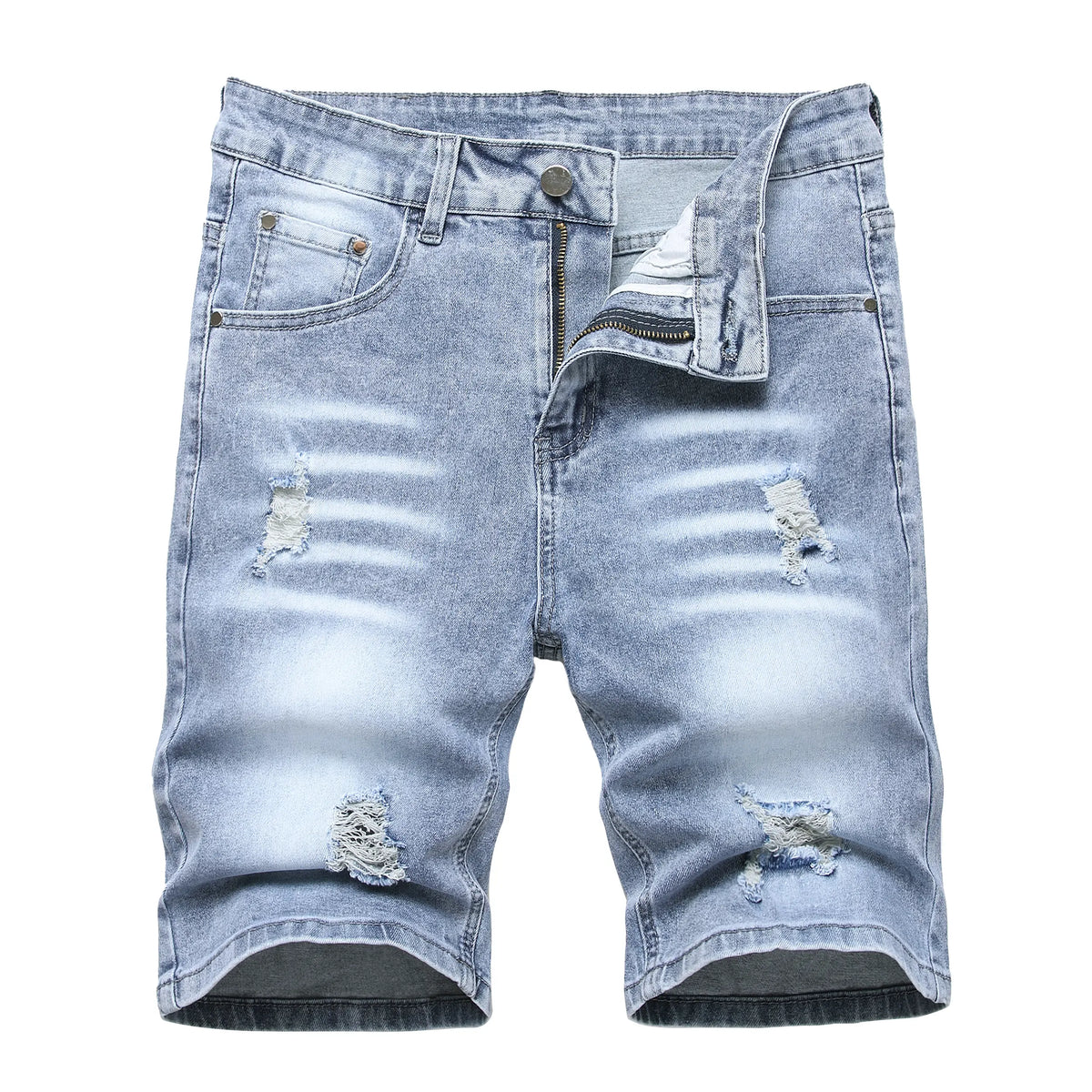JUNBAOSS Men's MultiPack Slim Fit Stretch Denim ShortsRipped Skinny Jean Shorts for Men, Distressed FashionStraight Comfort Flex Waist Short Denim Jean, MenswearClassic Street Style Cotton Fabric Jean Natural HipsterPersonalized Stylish Jeans with Pockets