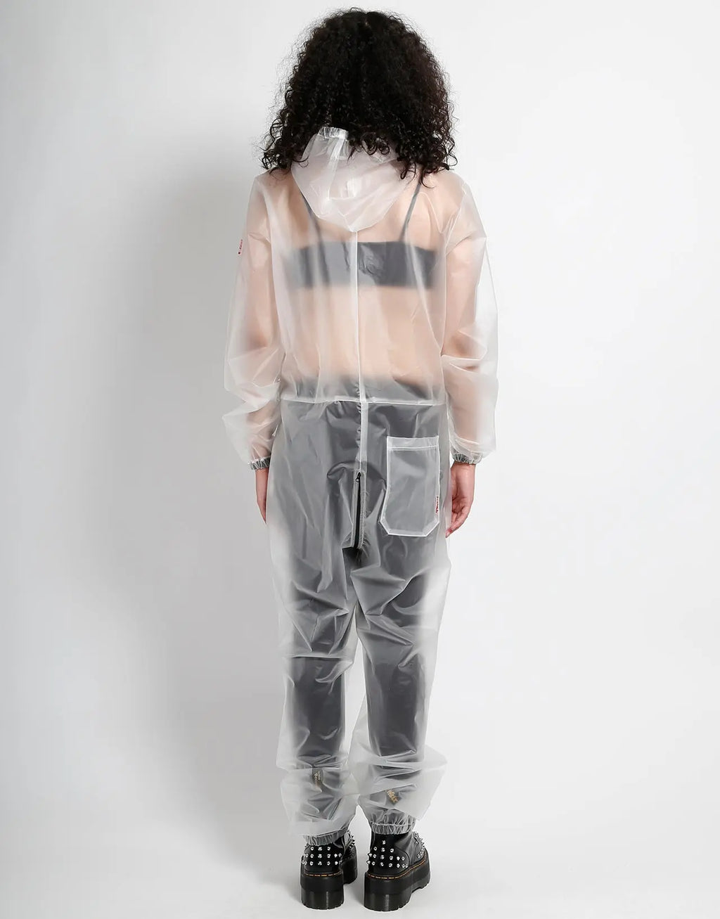 Men's Unisex Sizes Transparent Overalls - Thermoplastic Zipper-Closure Jumpsuit, Hand Wash Only, for Casual Daily Wear, Show Your Drip
