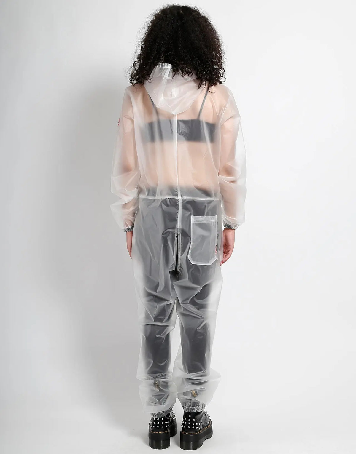 Men's Unisex Sizes Transparent Overalls - Thermoplastic Zipper-Closure Jumpsuit, Hand Wash Only, for Casual Daily Wear, Show Your Drip