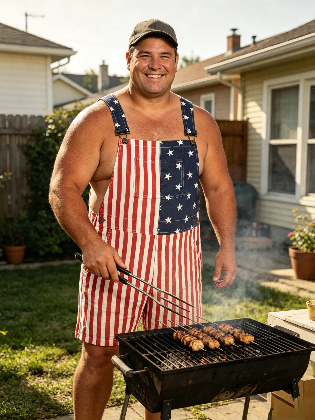OeyFnbmO Plus Size 4th of July American Flag Overalls for Men USA 250th Anniversary Shorts Stretchy Denim Romper Memorial Day Coveralls Patriotic Gifts Summer Wins Wear Independence Day Jumpsuits Fashion Father's Day BBQ Outdoor Menswear