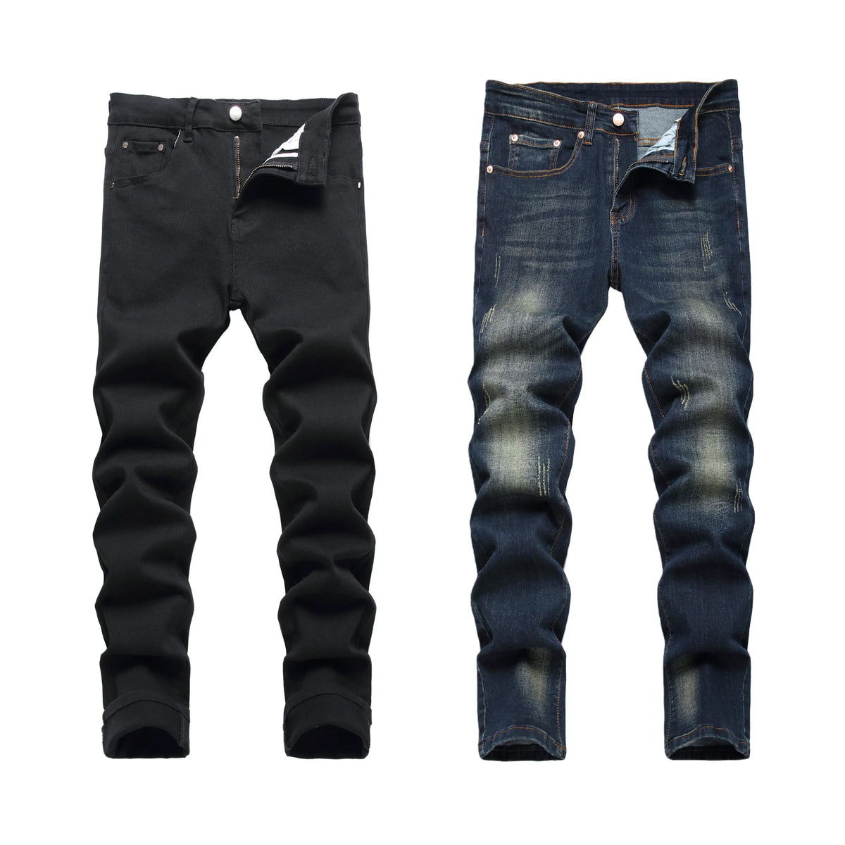 JUNBAOSS Men's Multi Pack Slim Fit Stretch Jeans Colored Skinny Jeans for Men, Distressed Straight Leg Casual Fashion Comfort Flex Waist Denim Pants, Menswear Classic Street Style Cotton Fabric Jean Natural Hipster Personalized Stylish Streetwear Jeans su
