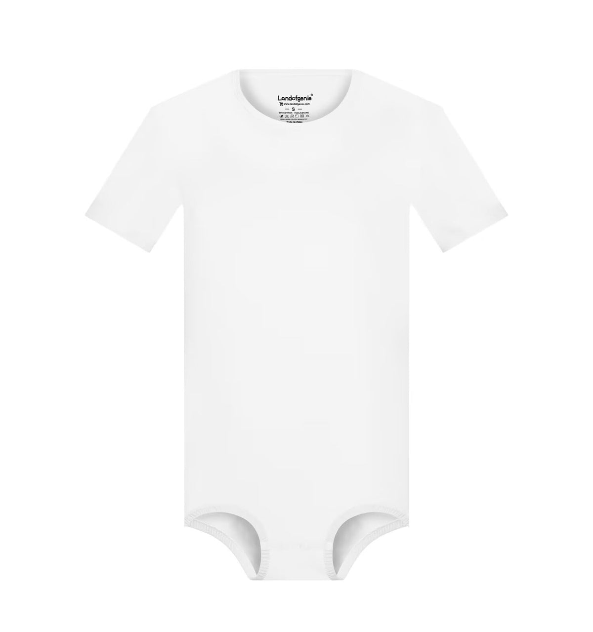 Landofgenie Mens Short Sleeve Onesie Solid Basic Bodysuit Pajama