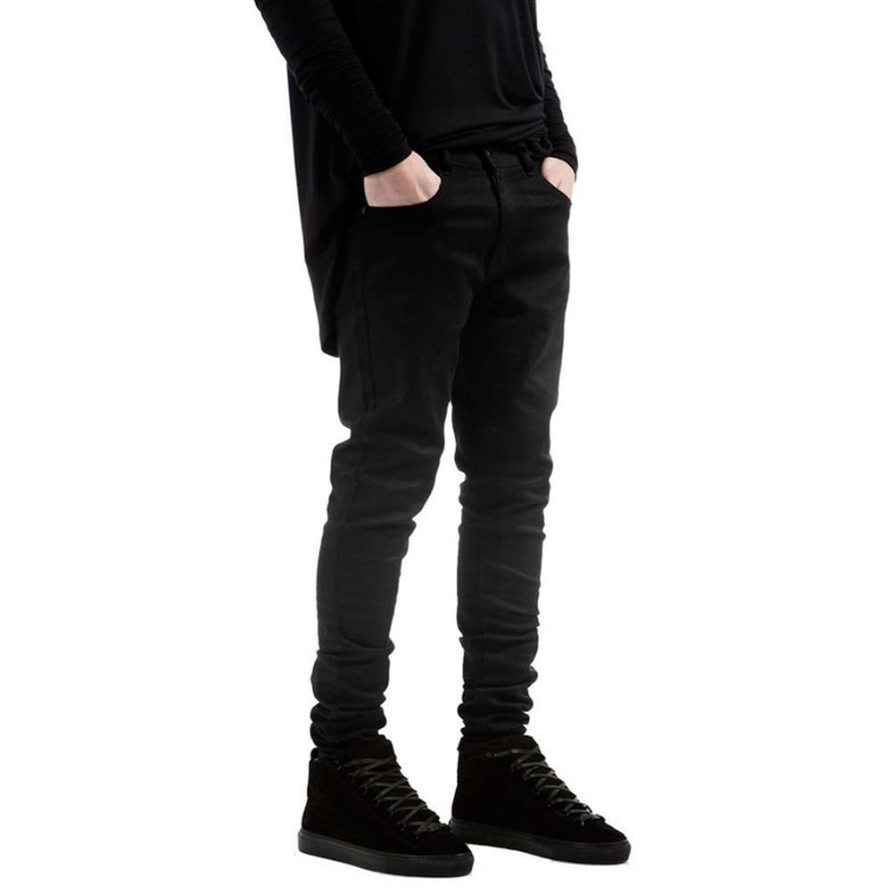 LONGBIDA Men's Slim Fit Ripped Stretch Skinny Jeans Distressed Denim Pants