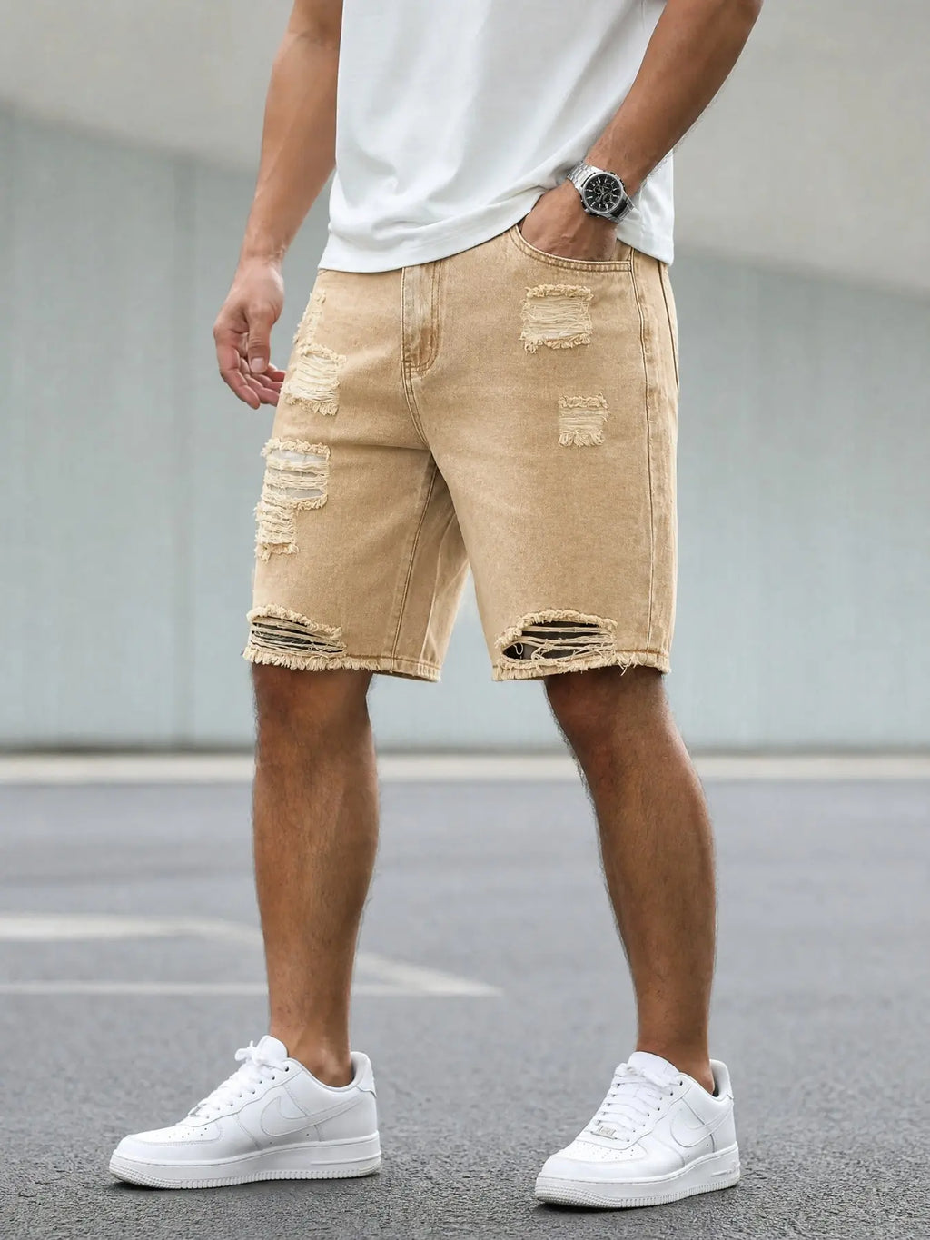 Men's Fashion Distressed Casual Ripped Jeans Shorts, Summer New Design, Casual Wear, Baggy, Pocket, Comfortable Fit, Stylish Look, Ideal for Daily Use