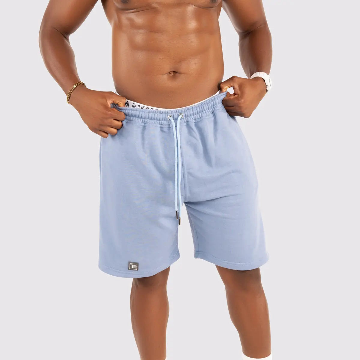 Summertide Bliss Men's Shorts, Old Lavender 100% Cotton Casual Plain Matching Sweat Shorts Set Athleisure Outfit Clothing Menswear