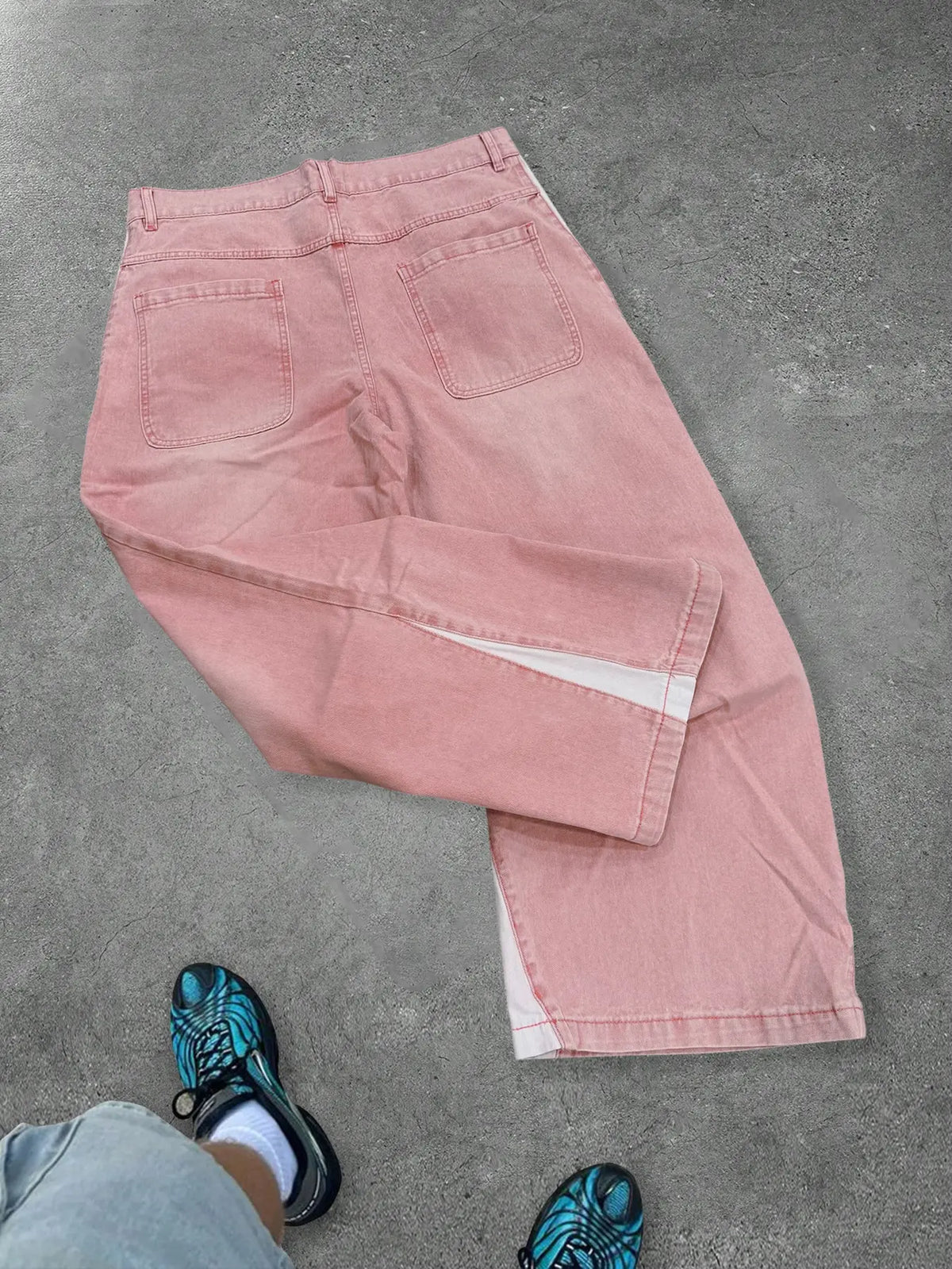 Men's Hip Hop Street Style Jeans, Loose Fit Comfortable Design, Wide Leg, Ideal for Urban and Streetwear, All Seasons, Relaxed Fit Jeans