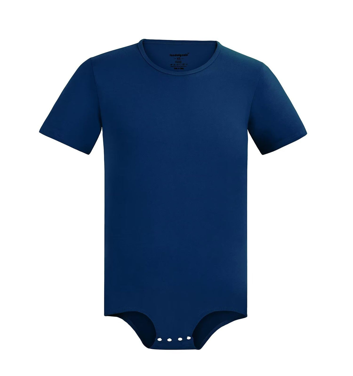 Landofgenie Mens Short Sleeve Onesie Solid Basic Bodysuit Pajama