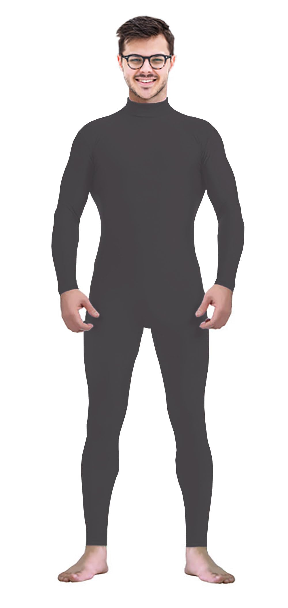 Men's and Women's Stretch Spandex Zentai Unitard Bodysuit Costume Without Hood Feet Hands