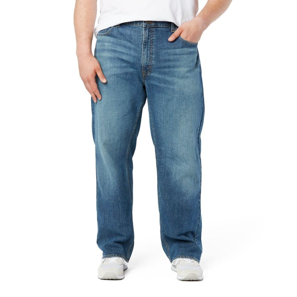 Levi Strauss Signature Gold Men's Relaxed Fit Flex Waistband Jeans