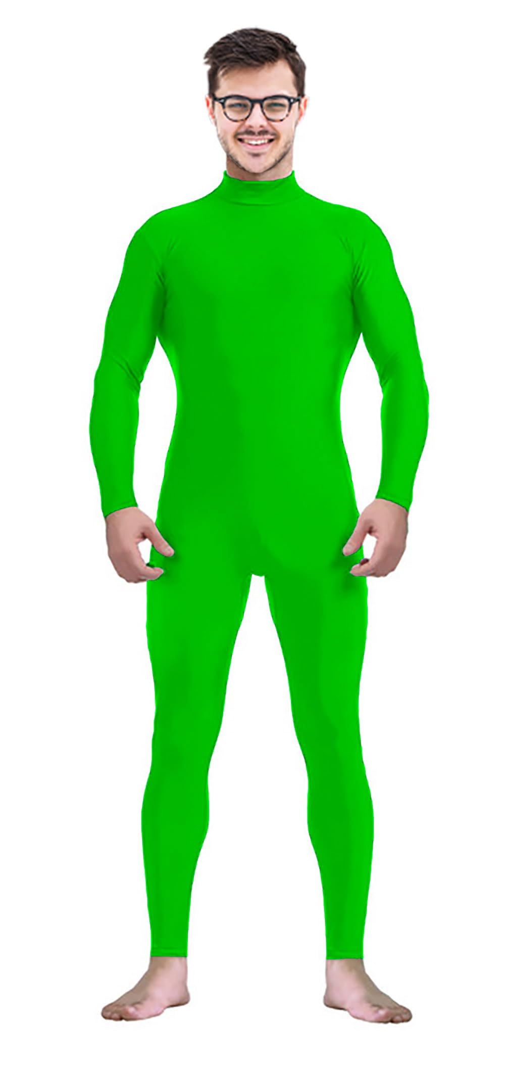 Men's and Women's Stretch Spandex Zentai Unitard Bodysuit Costume Without Hood Feet Hands