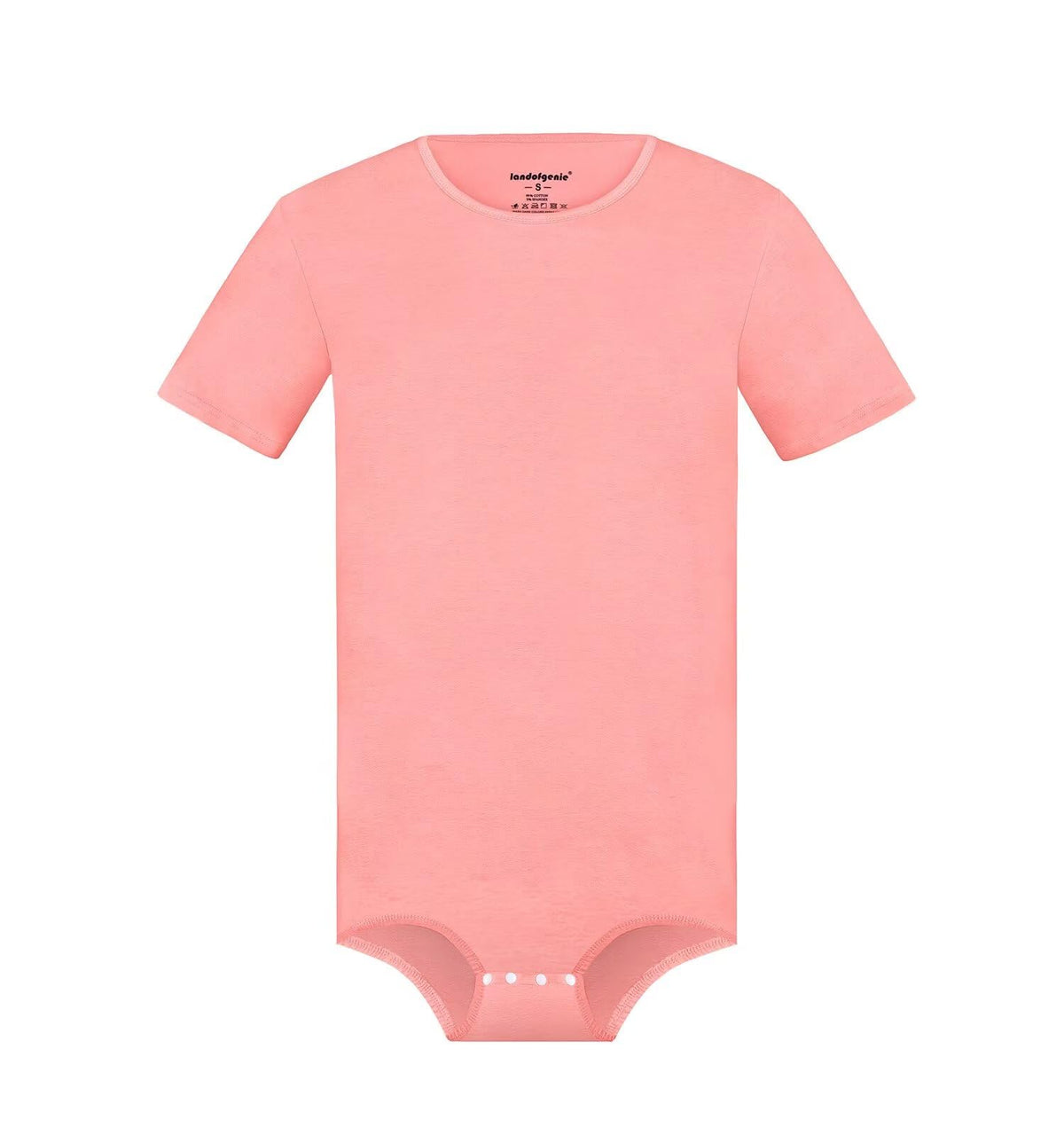 Landofgenie Mens Short Sleeve Onesie Solid Basic Bodysuit Pajama