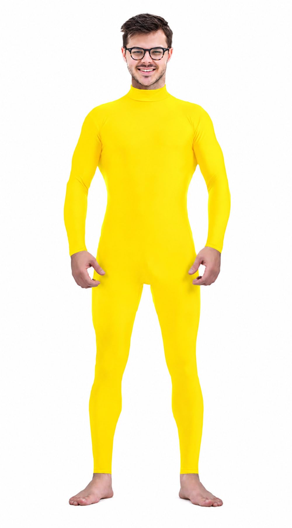 Men's and Women's Stretch Spandex Zentai Unitard Bodysuit Costume Without Hood Feet Hands