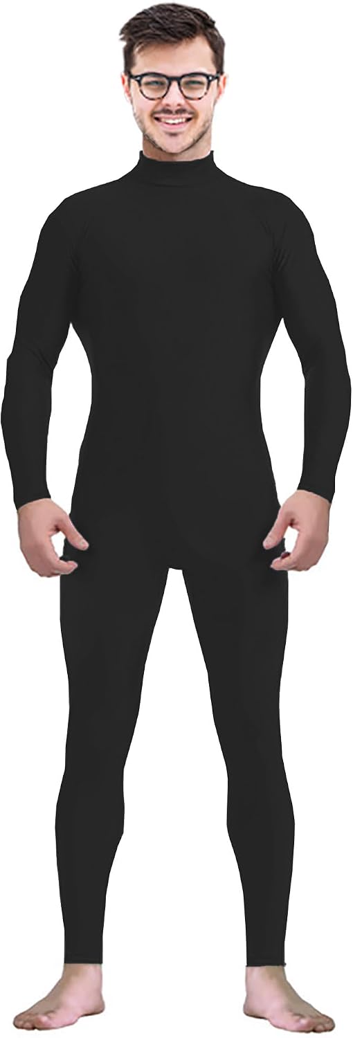 Men's and Women's Stretch Spandex Zentai Unitard Bodysuit Costume Without Hood Feet Hands
