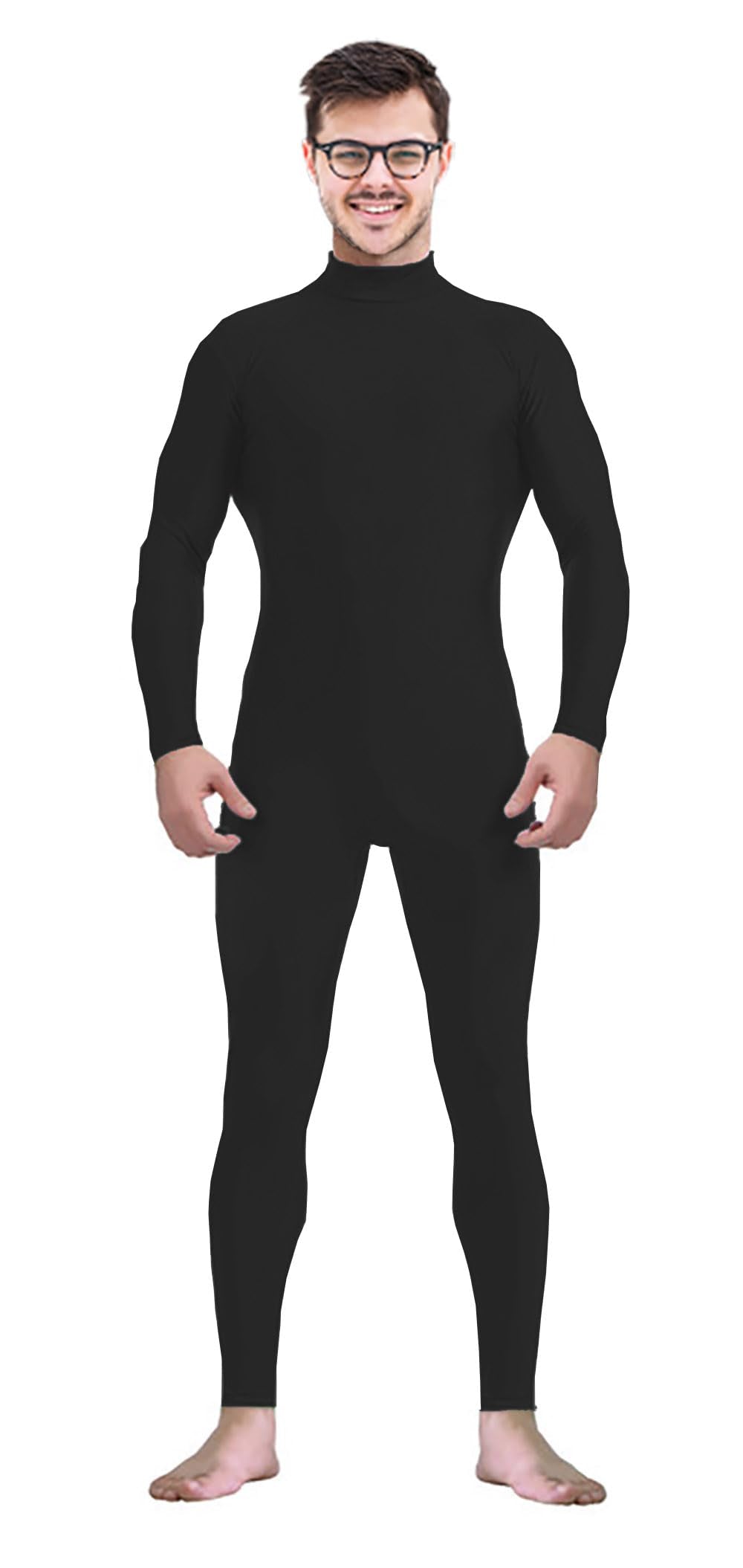Men's and Women's Stretch Spandex Zentai Unitard Bodysuit Costume Without Hood Feet Hands