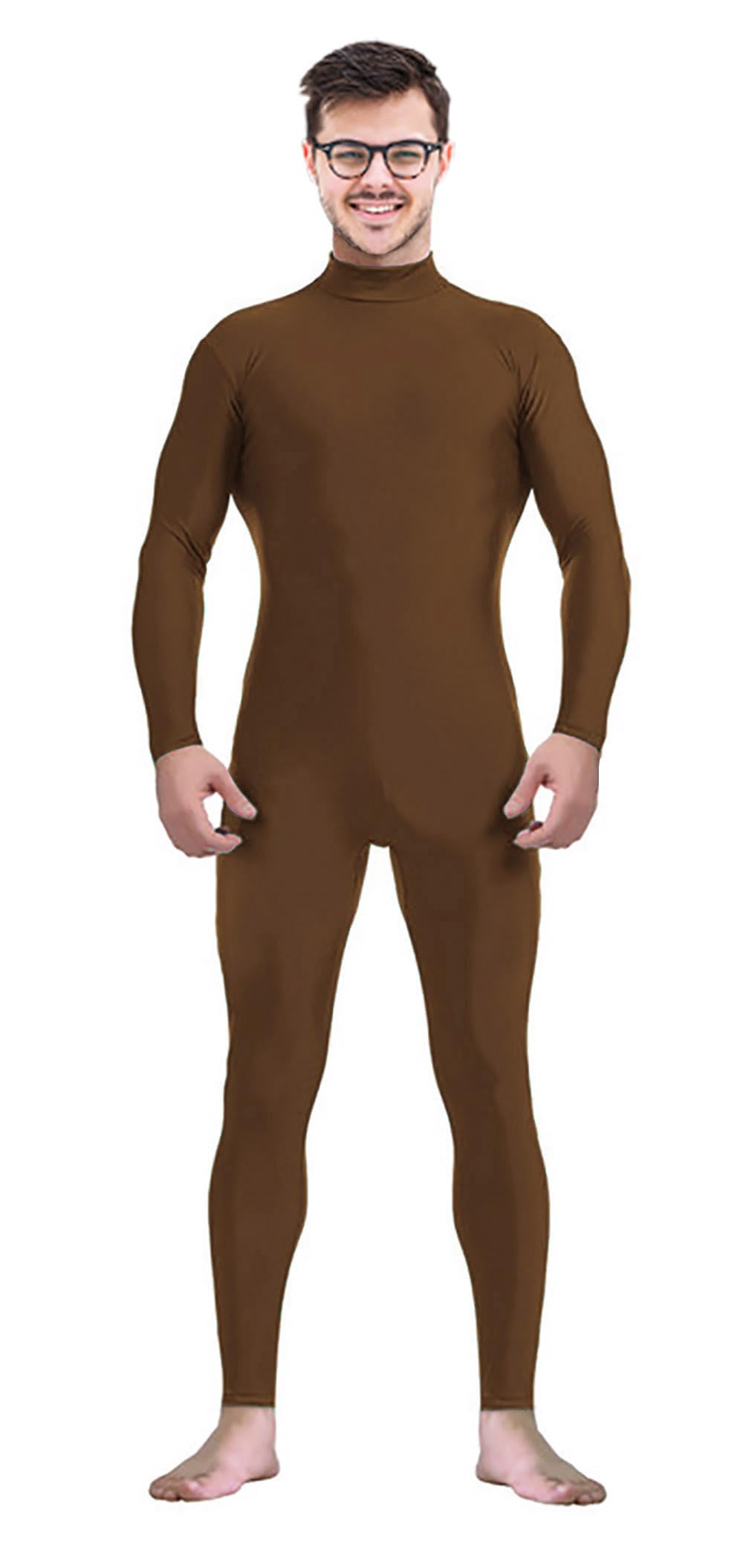 Men's and Women's Stretch Spandex Zentai Unitard Bodysuit Costume Without Hood Feet Hands