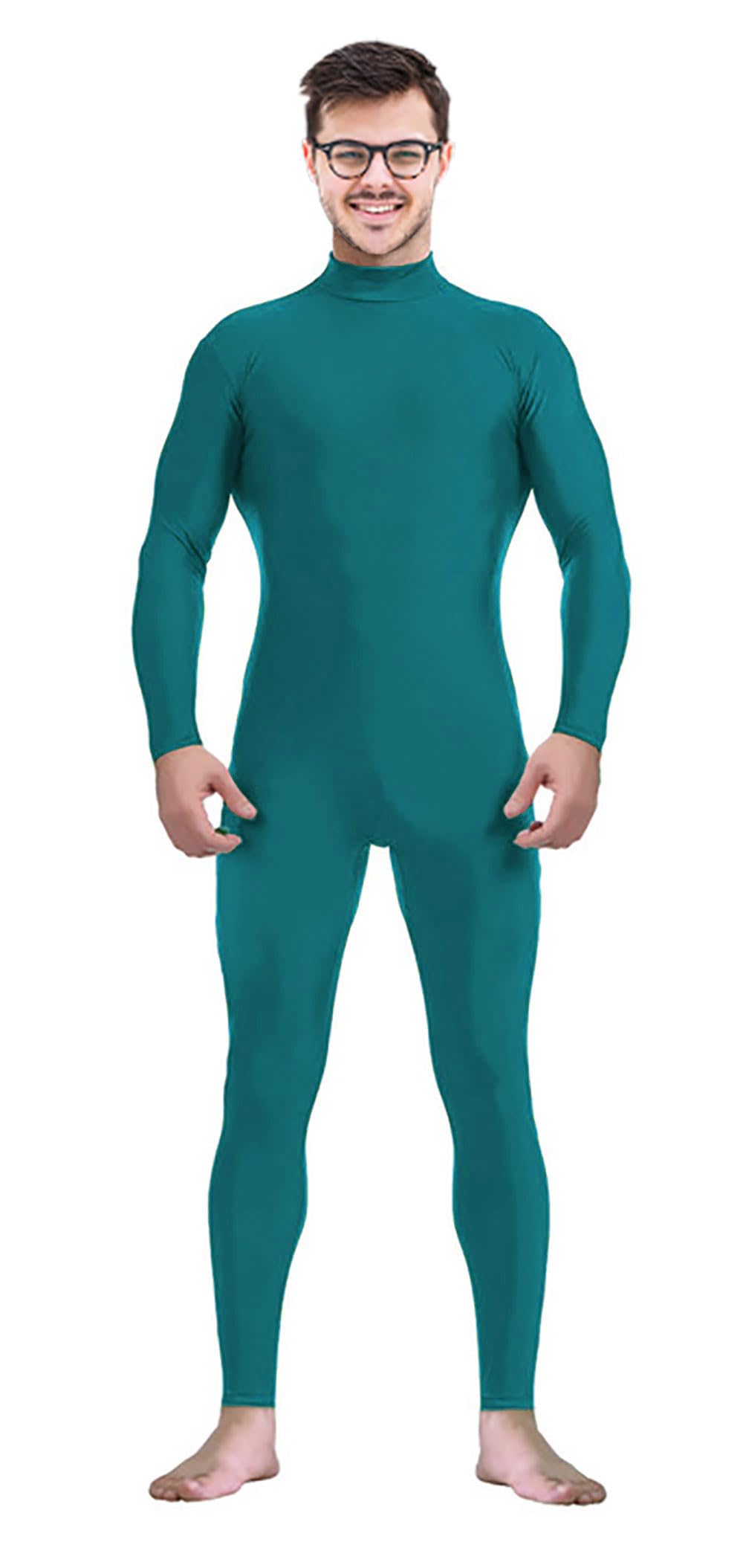 Men's and Women's Stretch Spandex Zentai Unitard Bodysuit Costume Without Hood Feet Hands