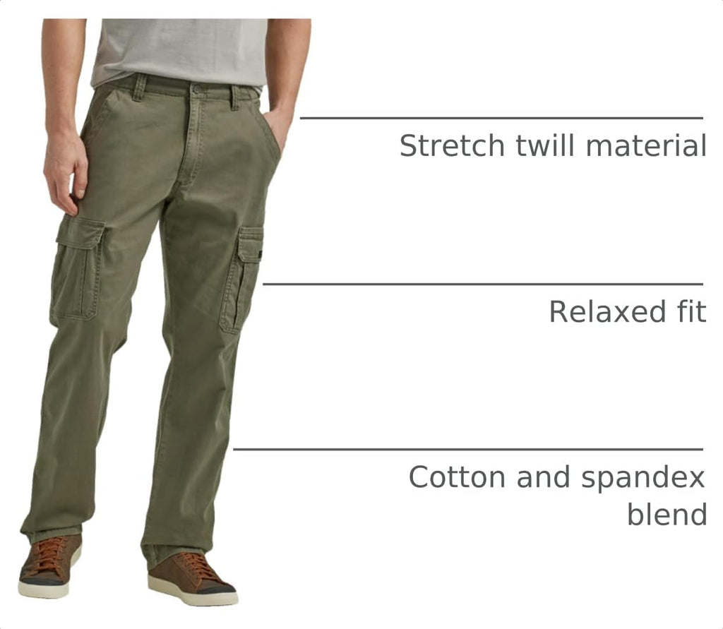 Wrangler Authentics Men's Relaxed Fit Stretch Cargo Pant