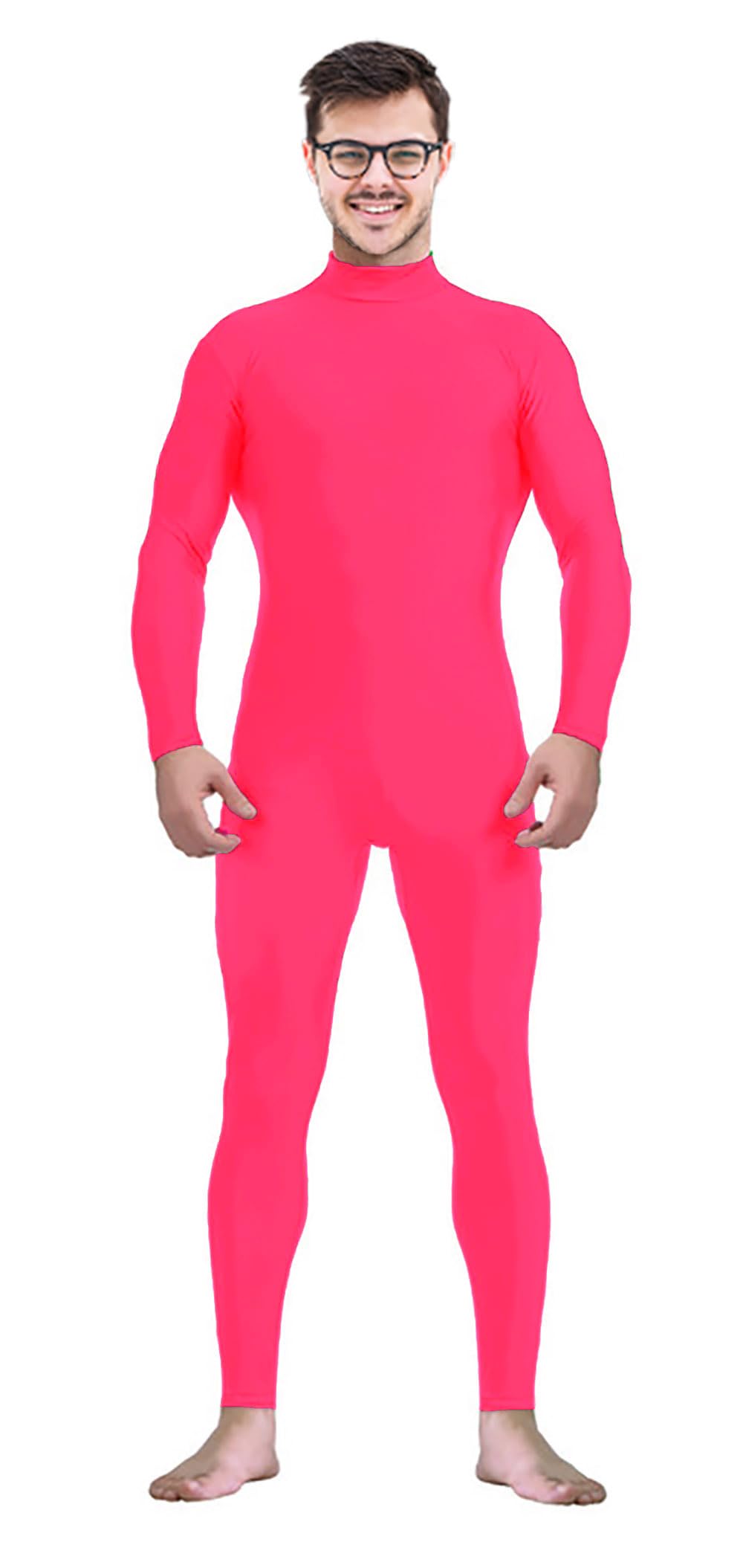 Men's and Women's Stretch Spandex Zentai Unitard Bodysuit Costume Without Hood Feet Hands