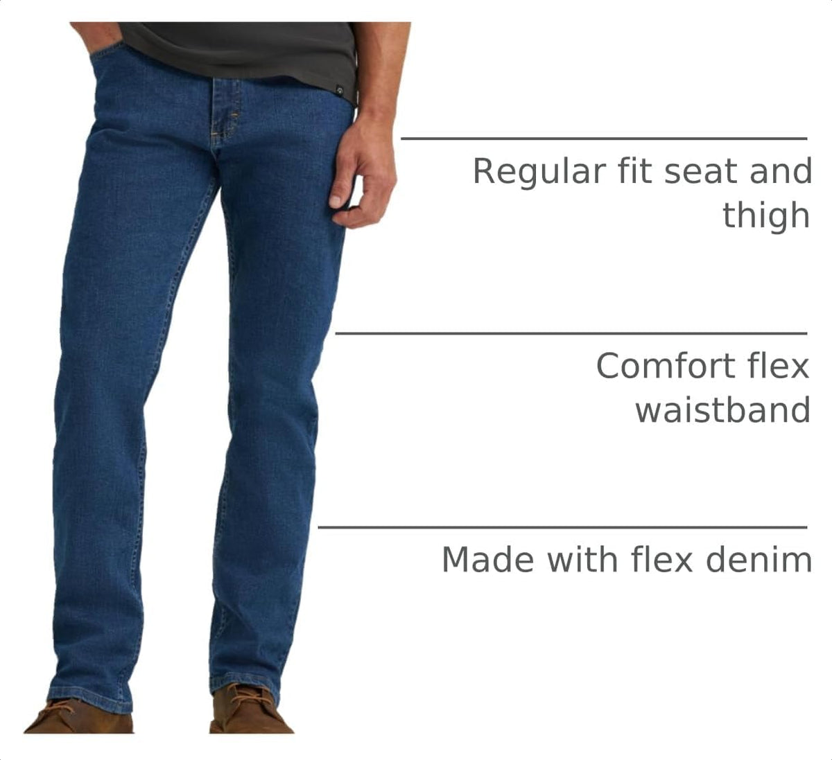 Wrangler Authentics Men's Regular Fit Comfort Flex Waist Jean