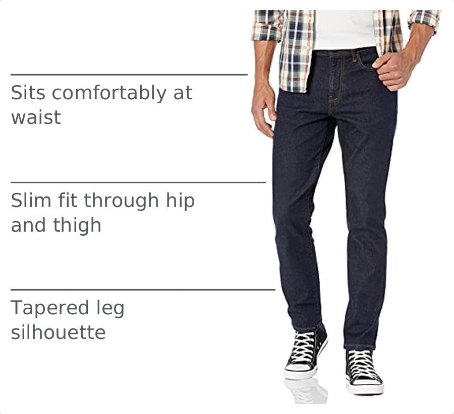 Amazon Essentials Mens Slim-Fit Comfort Stretch Jeans - Discontinued Colors
