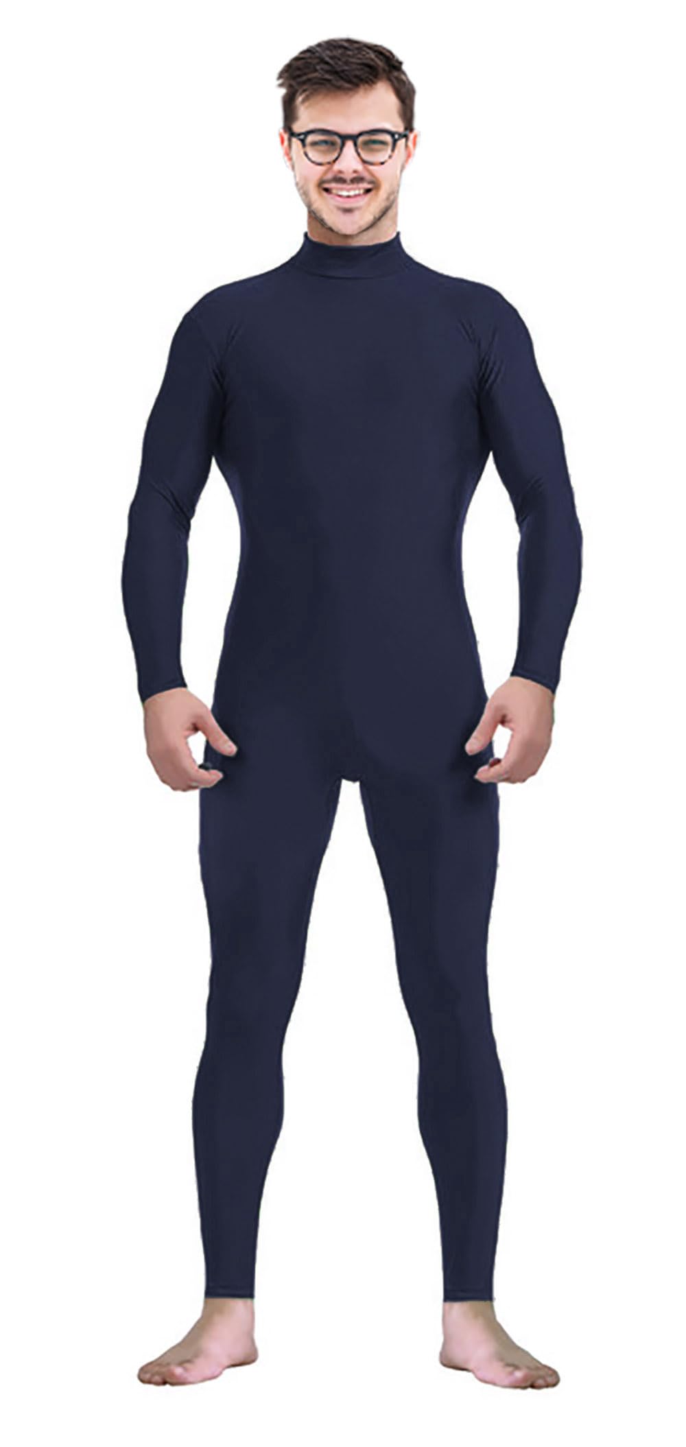 Men's and Women's Stretch Spandex Zentai Unitard Bodysuit Costume Without Hood Feet Hands