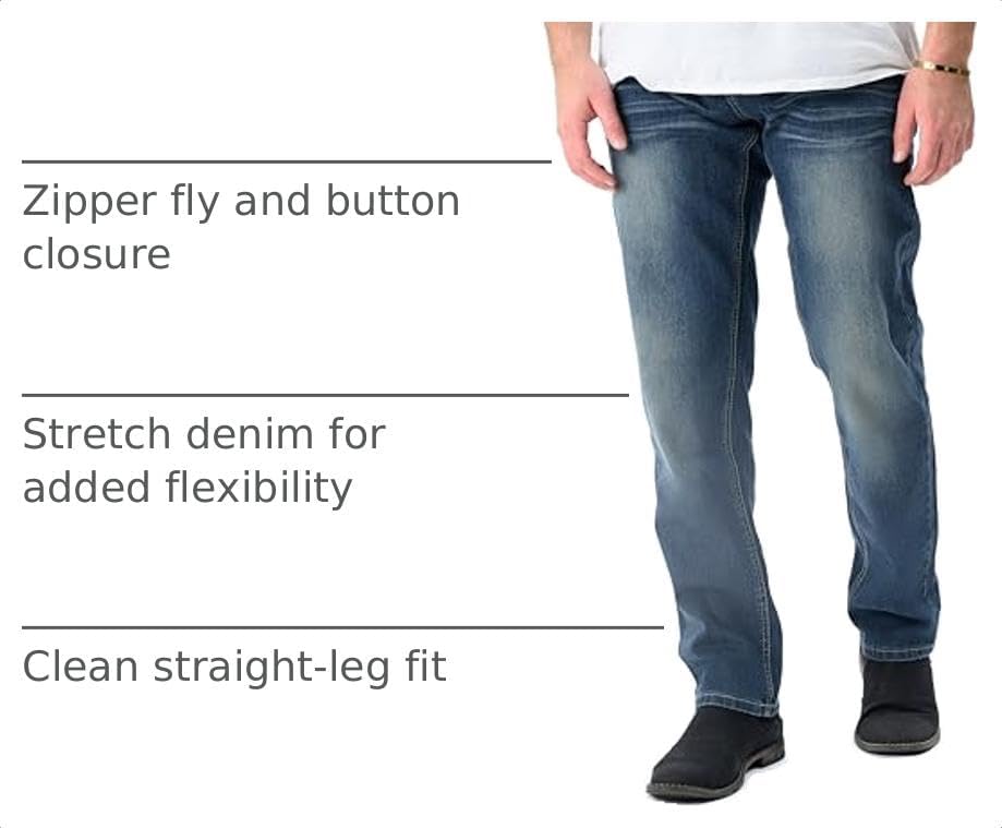 Men's Classic 5-Pocket Slim Straight Jeans