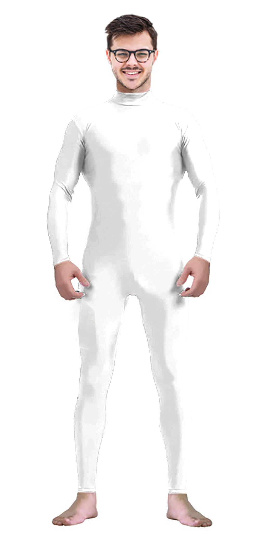 Men's and Women's Stretch Spandex Zentai Unitard Bodysuit Costume Without Hood Feet Hands