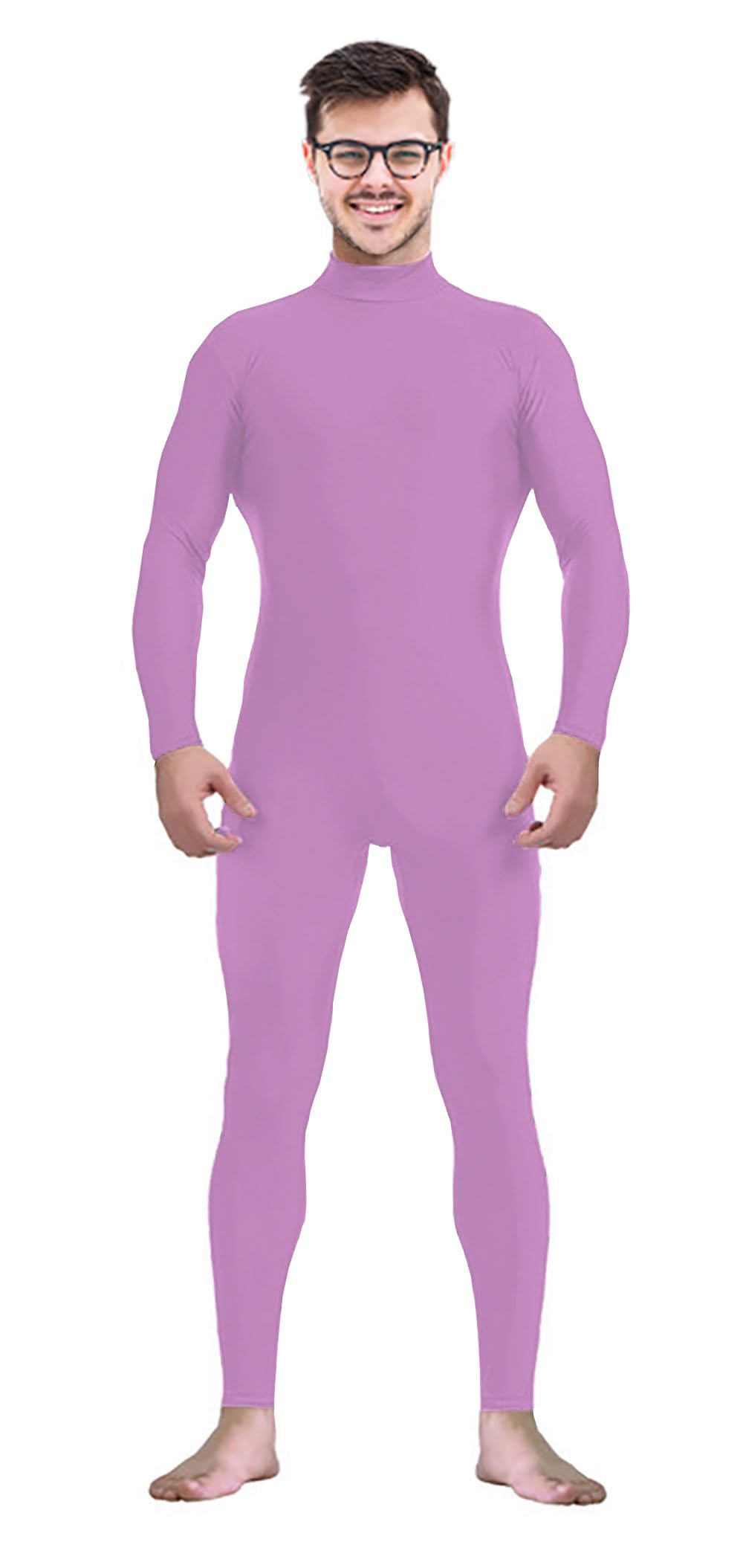 Men's and Women's Stretch Spandex Zentai Unitard Bodysuit Costume Without Hood Feet Hands