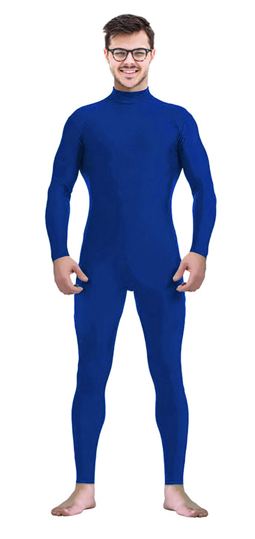 Men's and Women's Stretch Spandex Zentai Unitard Bodysuit Costume Without Hood Feet Hands