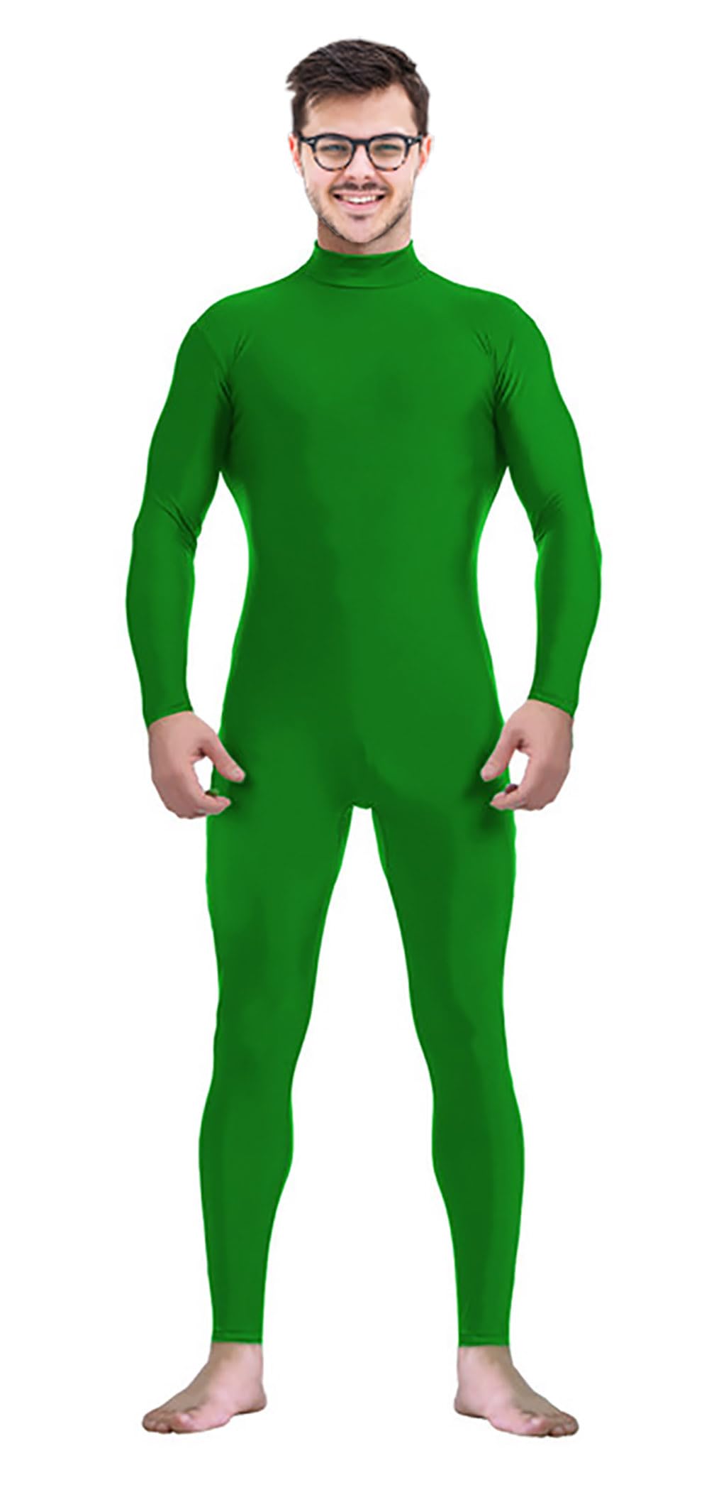 Men's and Women's Stretch Spandex Zentai Unitard Bodysuit Costume Without Hood Feet Hands