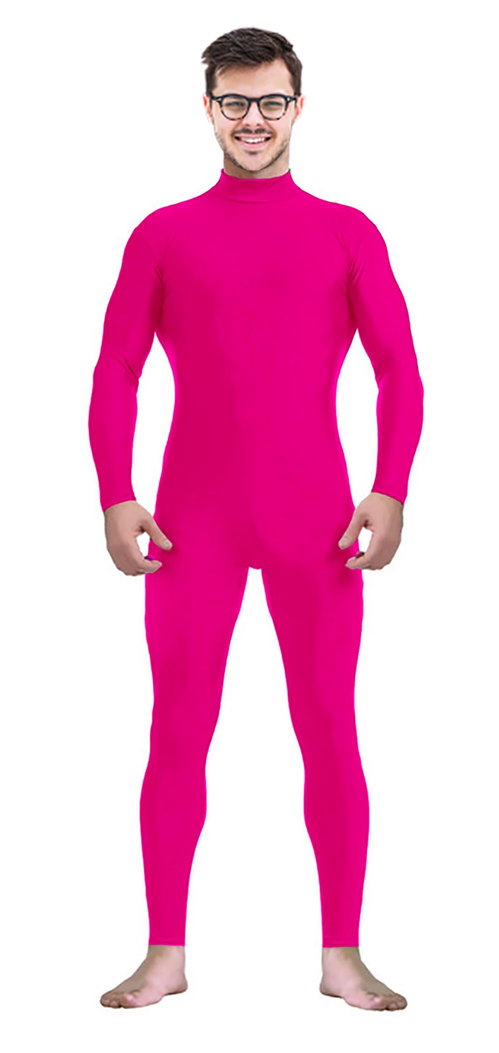 Men's and Women's Stretch Spandex Zentai Unitard Bodysuit Costume Without Hood Feet Hands