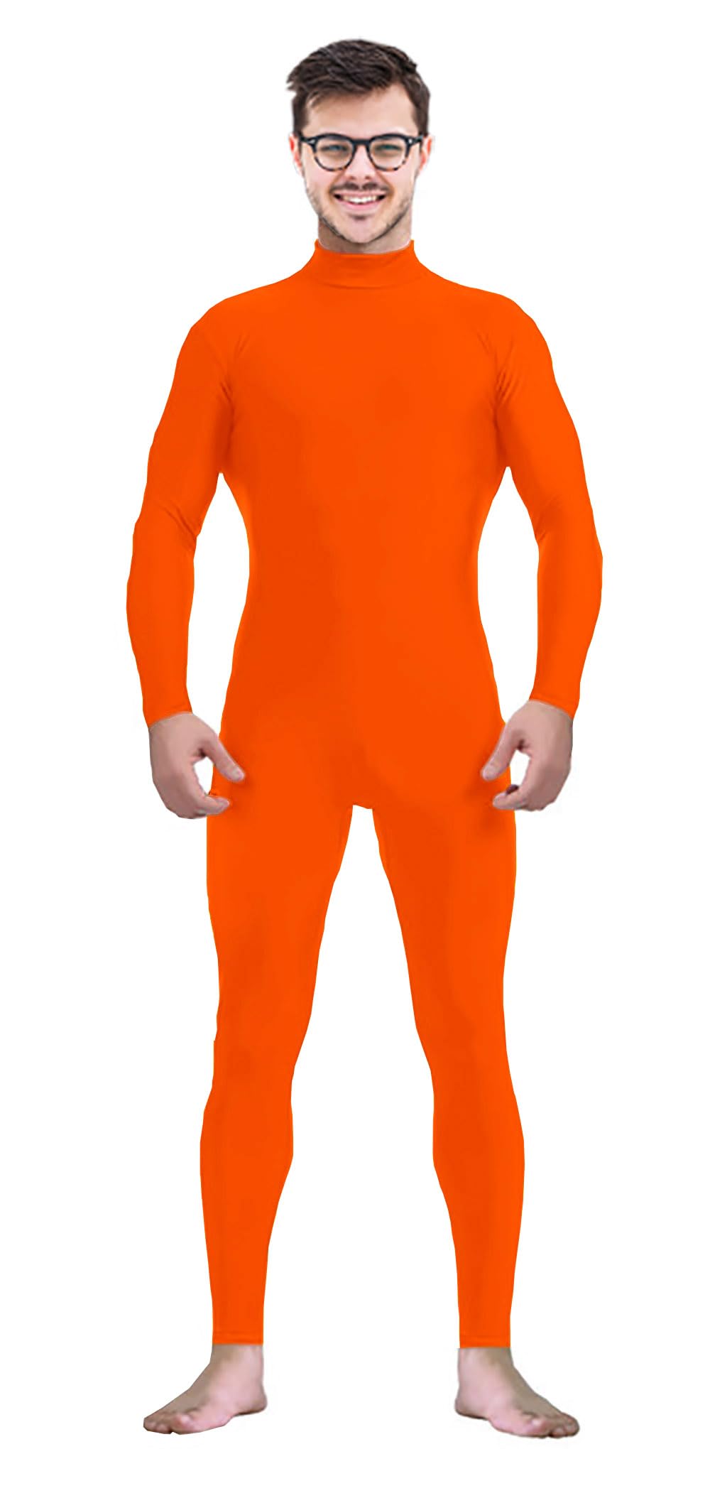 Men's and Women's Stretch Spandex Zentai Unitard Bodysuit Costume Without Hood Feet Hands
