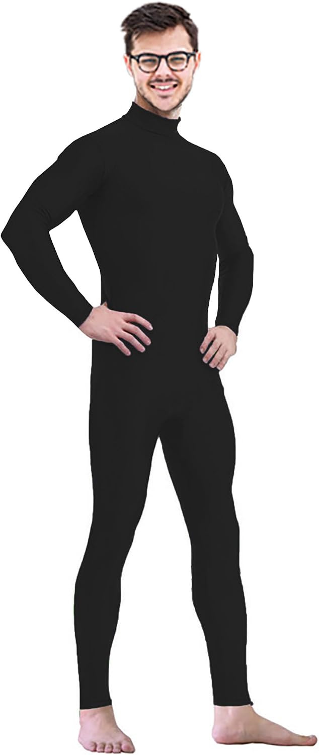 Men's and Women's Stretch Spandex Zentai Unitard Bodysuit Costume Without Hood Feet Hands