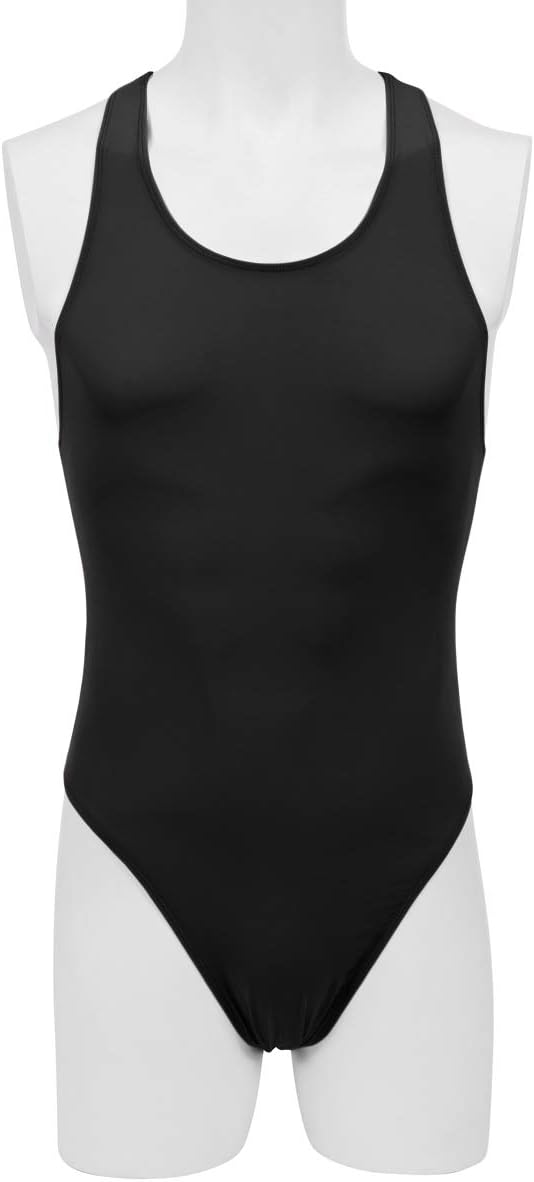 FYMNSI Men's Leotard Underwear Sexy Racer Back One-Piece Bodysuit Stretch Swimsuit Thongs Singlet Workout