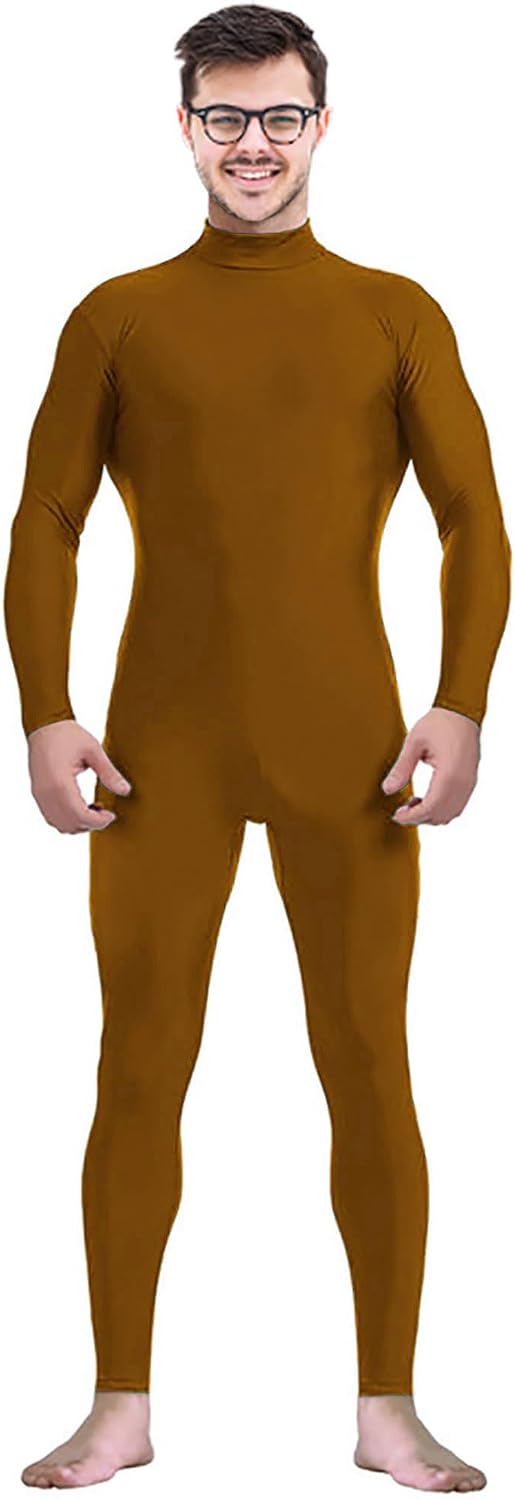 Men's and Women's Stretch Spandex Zentai Unitard Bodysuit Costume Without Hood Feet Hands