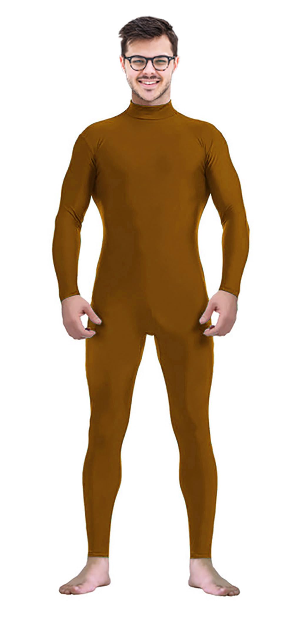 Men's and Women's Stretch Spandex Zentai Unitard Bodysuit Costume Without Hood Feet Hands
