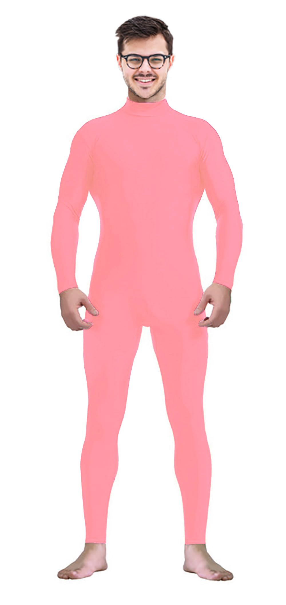 Men's and Women's Stretch Spandex Zentai Unitard Bodysuit Costume Without Hood Feet Hands