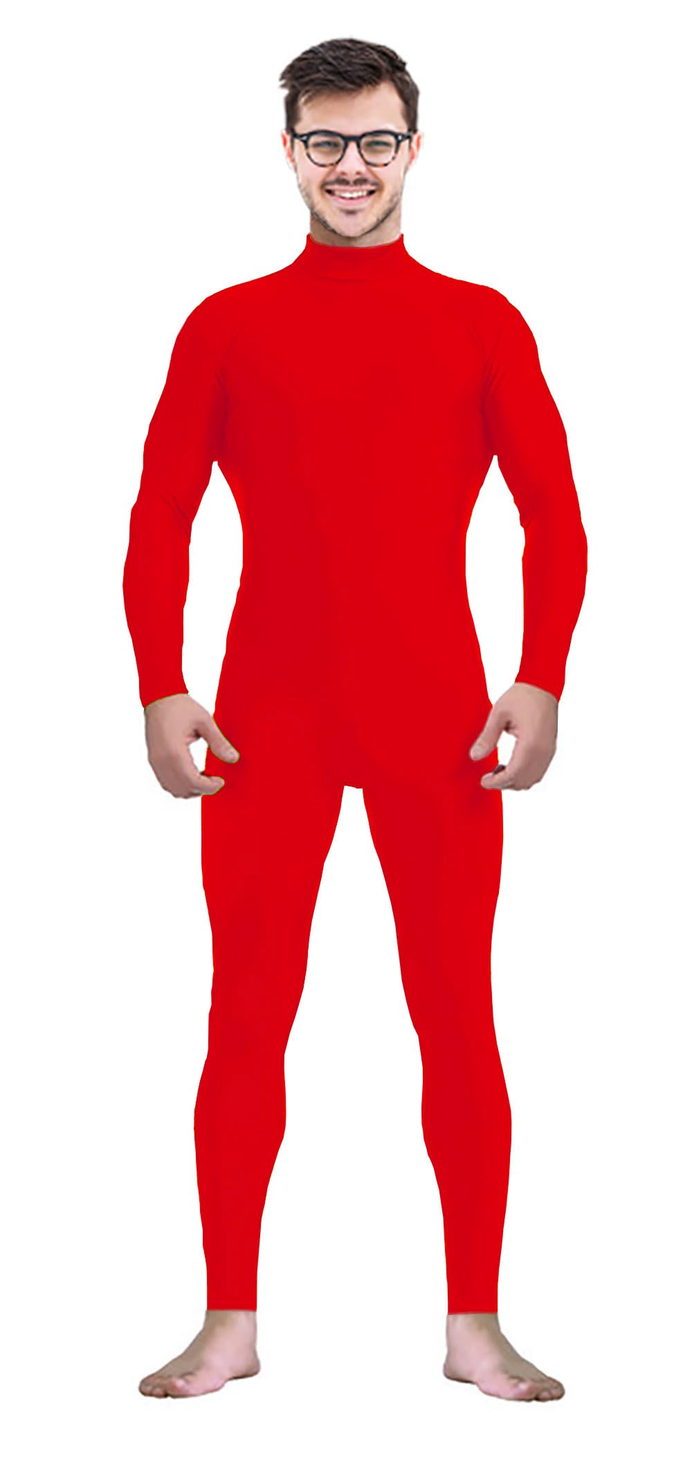 Men's and Women's Stretch Spandex Zentai Unitard Bodysuit Costume Without Hood Feet Hands