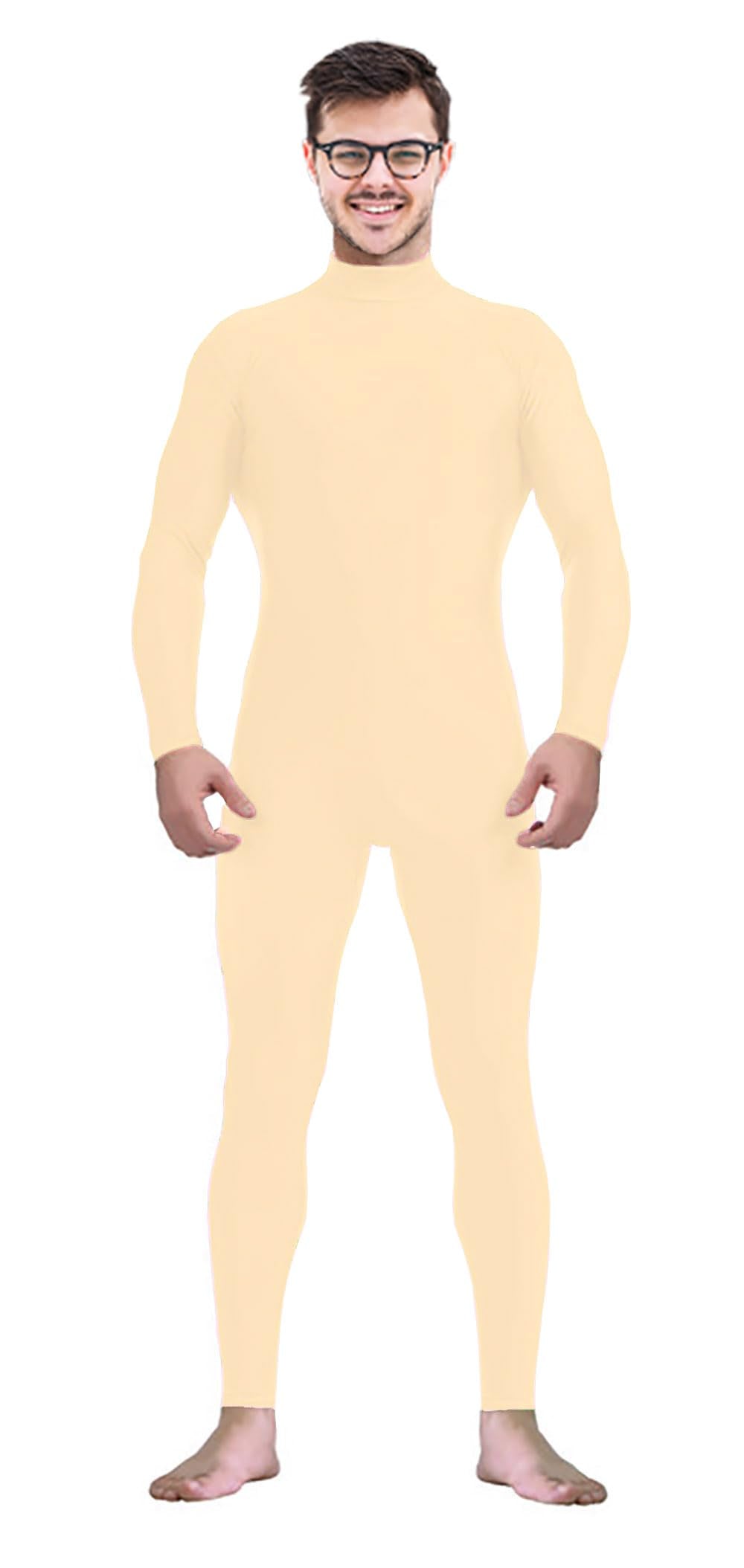 Men's and Women's Stretch Spandex Zentai Unitard Bodysuit Costume Without Hood Feet Hands