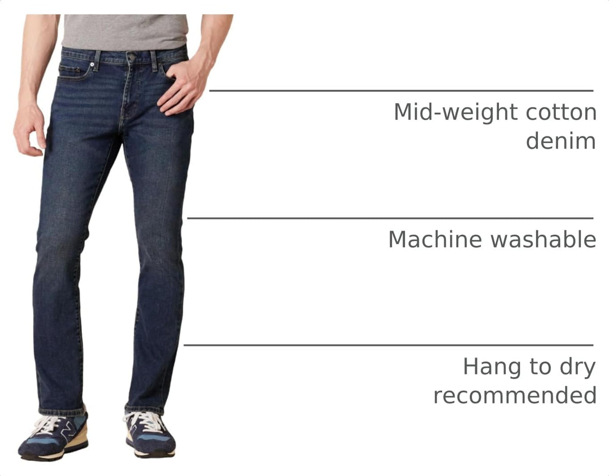 Amazon Essentials Mens Jeans, Slim Fit Stretch, Bootcut - Discontinued Colors