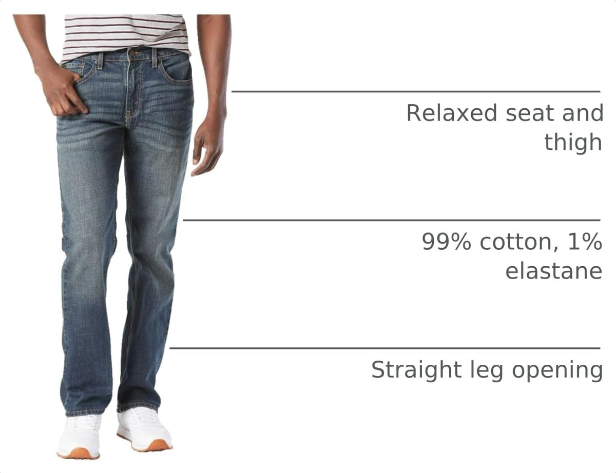 Levi Strauss Signature Gold Men's Relaxed Fit Flex Jeans