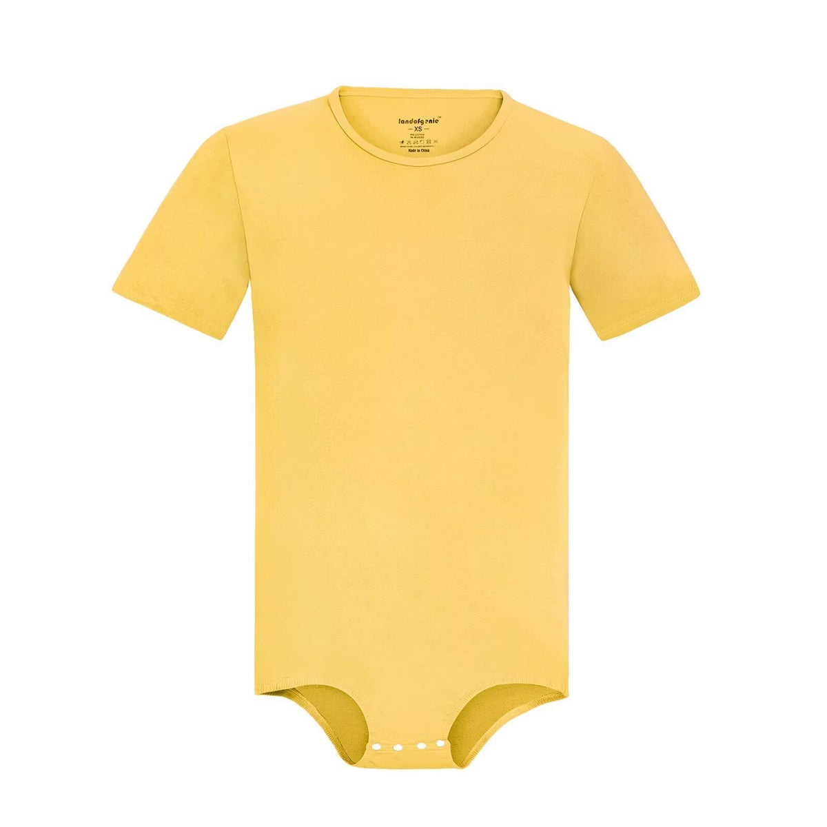 Landofgenie Mens Short Sleeve Onesie Solid Basic Bodysuit Pajama