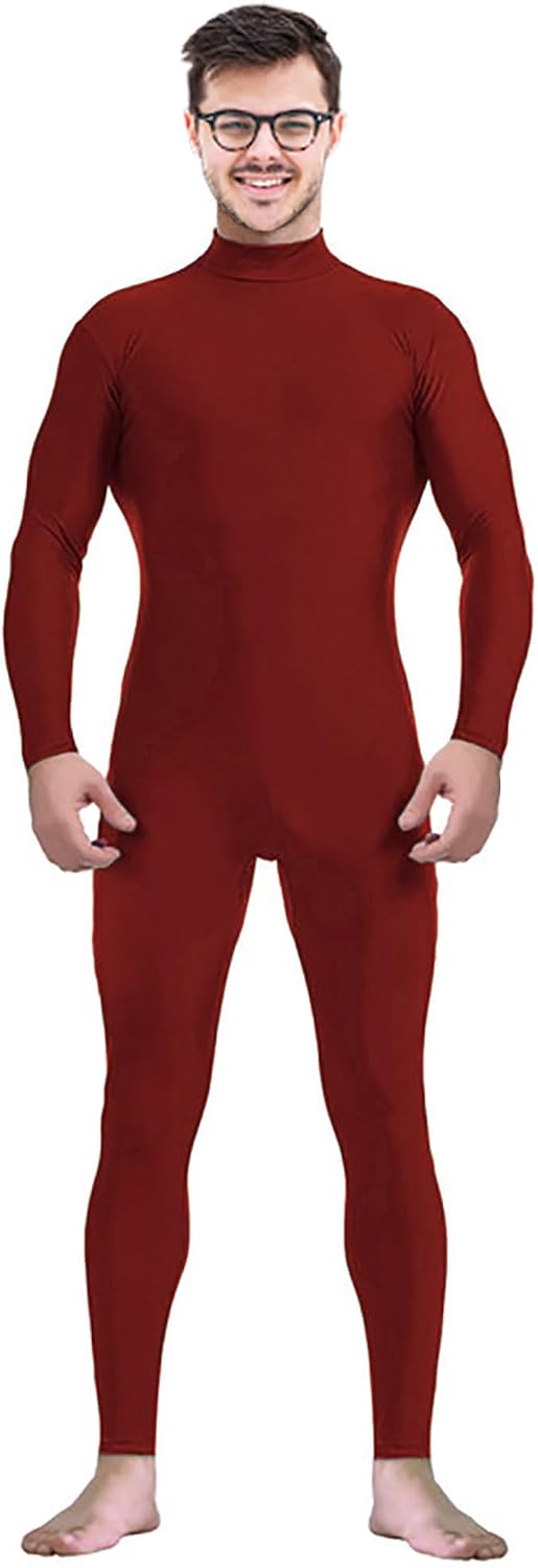Men's and Women's Stretch Spandex Zentai Unitard Bodysuit Costume Without Hood Feet Hands