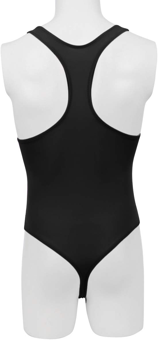 FYMNSI Men's Leotard Underwear Sexy Racer Back One-Piece Bodysuit Stretch Swimsuit Thongs Singlet Workout