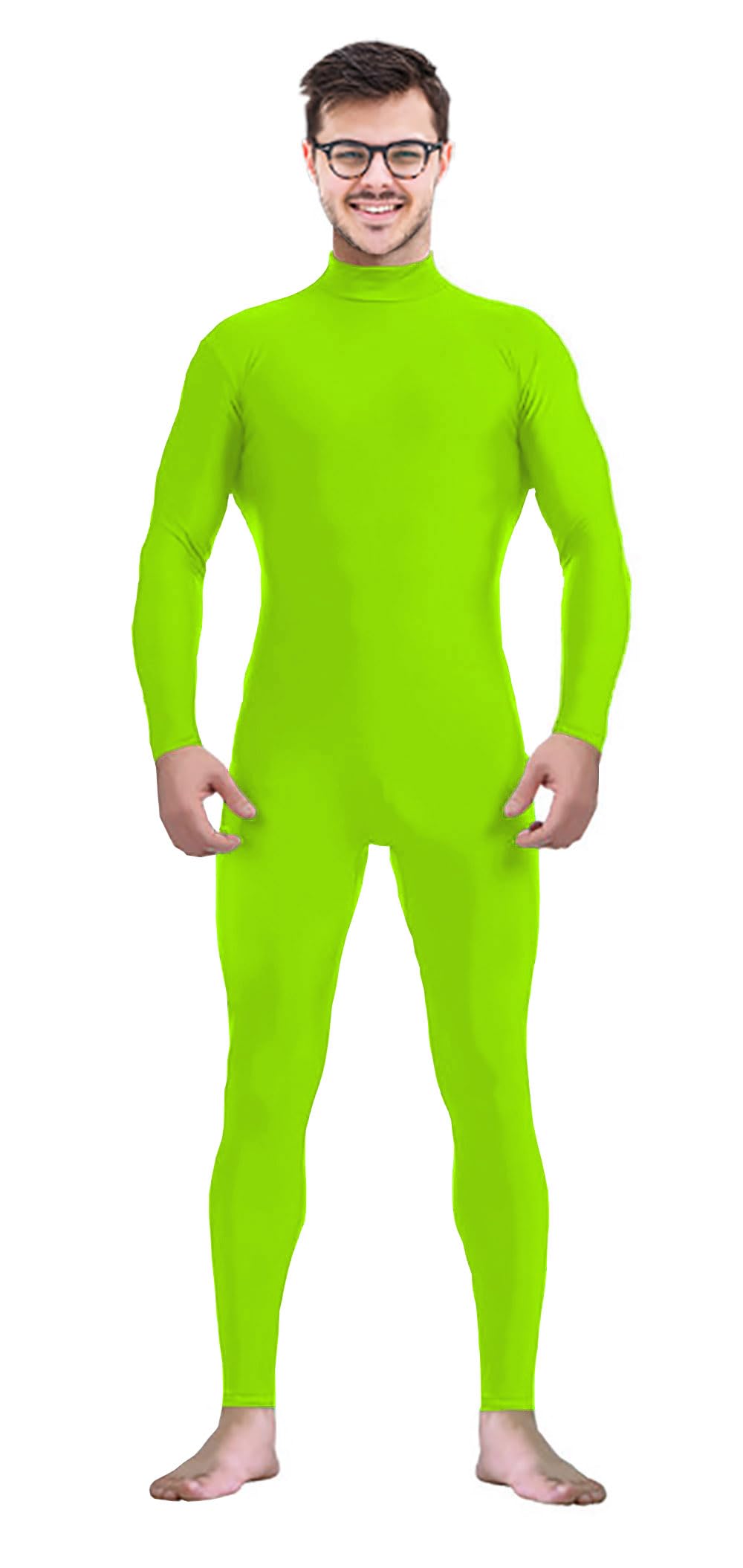 Men's and Women's Stretch Spandex Zentai Unitard Bodysuit Costume Without Hood Feet Hands