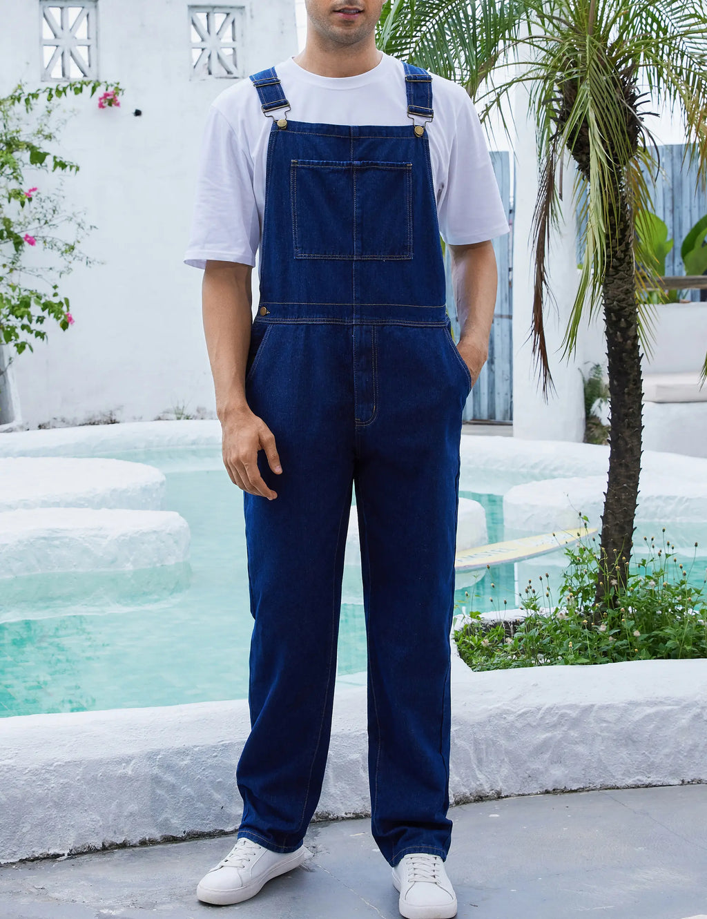 WIRDATRD Overalls for Men Fashion Coveralls Work Utility Denim Women Bib Jumpsuit with Pockets, Menswear, Outwear